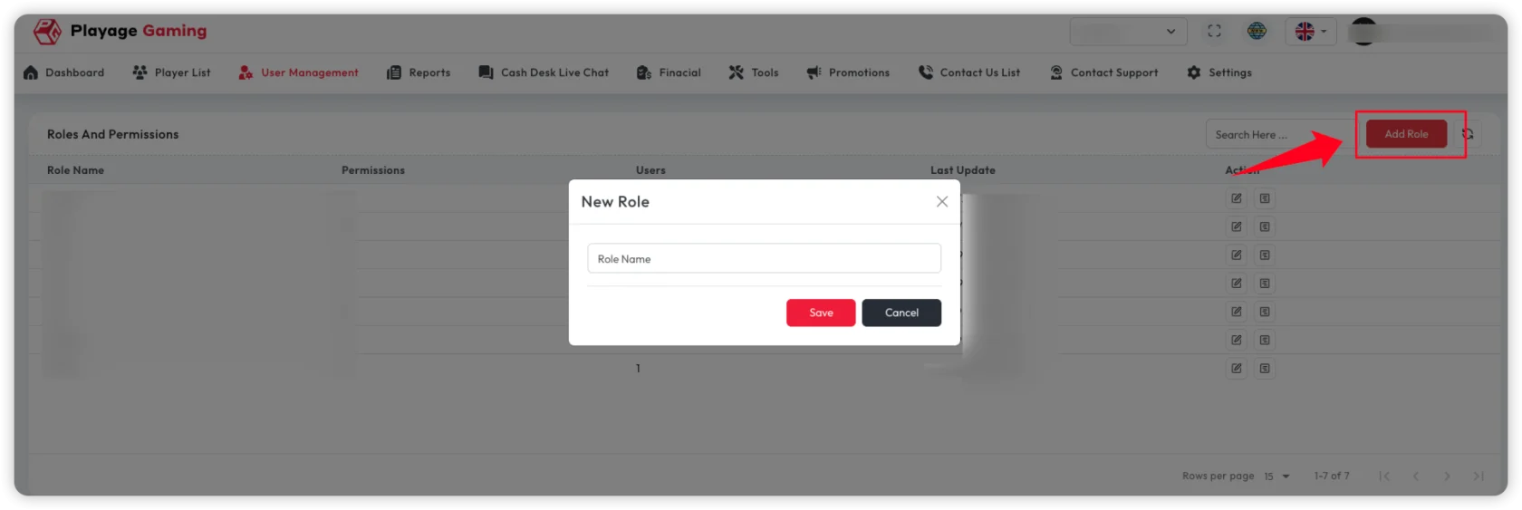 Add role entry