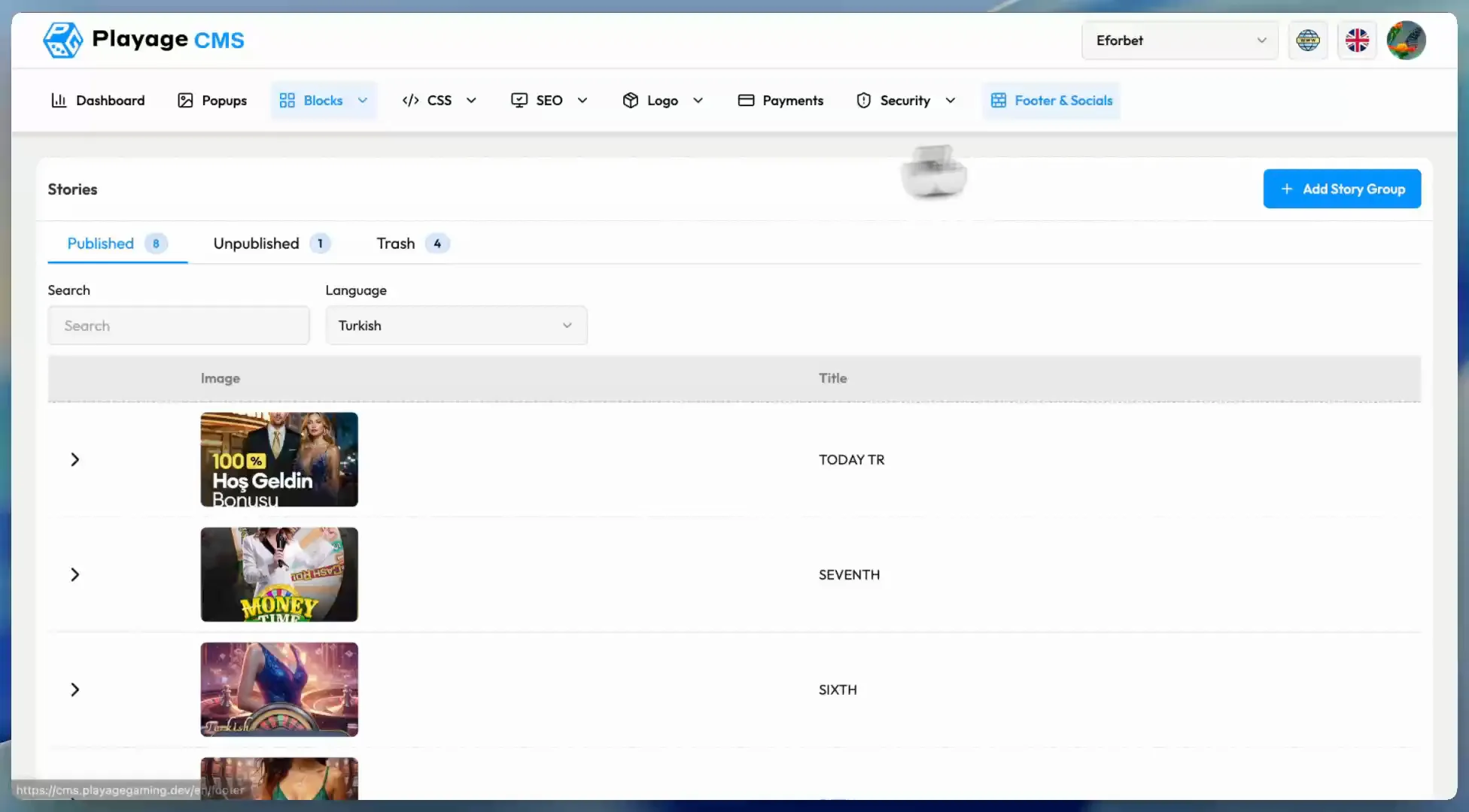 Stories Overview